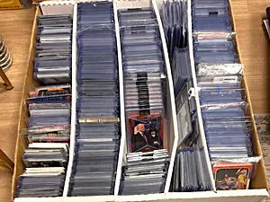 Viktor's cards sorted into rows for verification